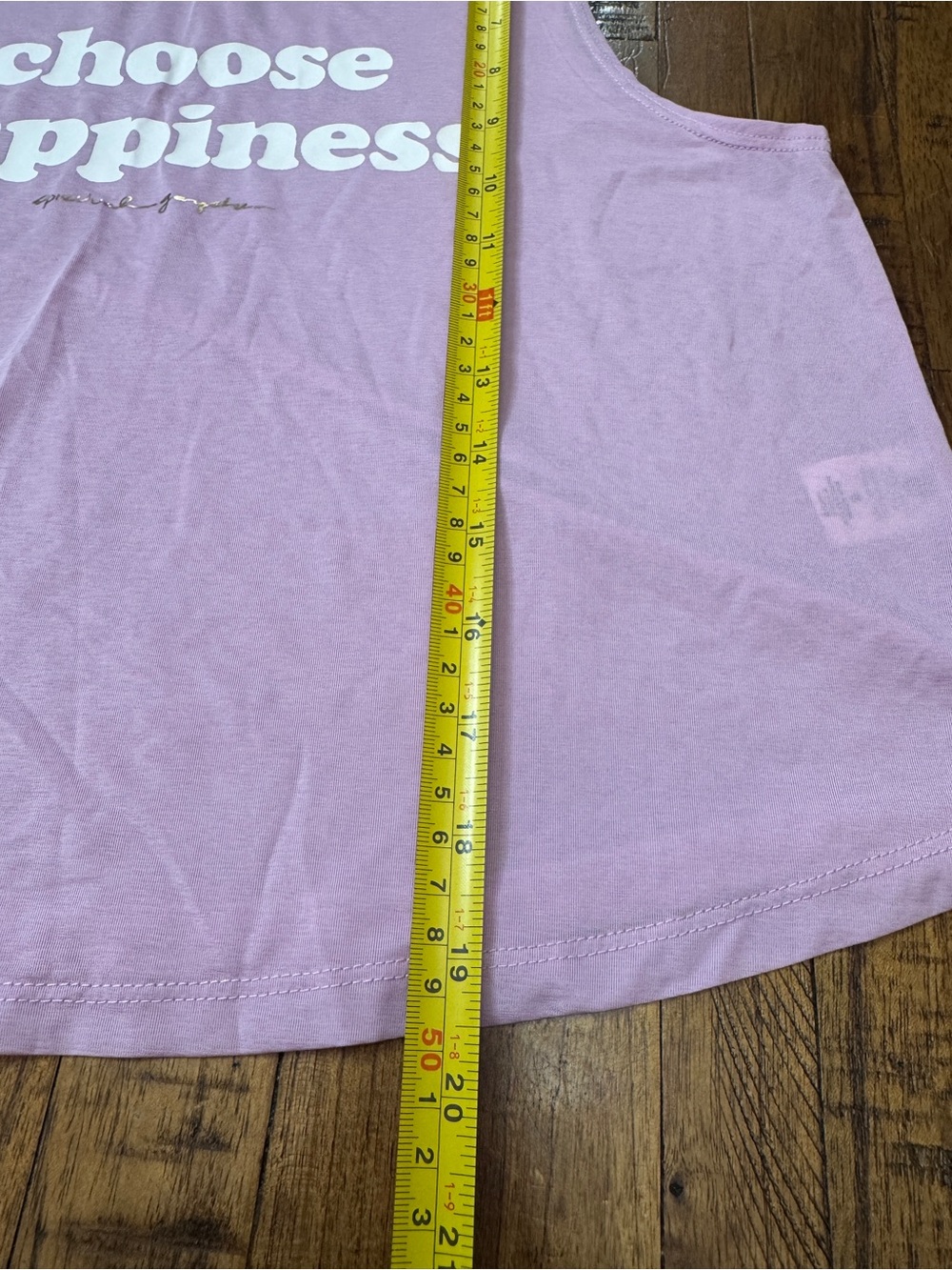 Spiritual Gangster Pink Graphic Muscle Tank - "Choose Happiness" Size Small - Picture 3 of 4